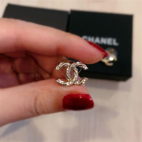 double c chanel earrings replica|Chanel double c diamond earrings.